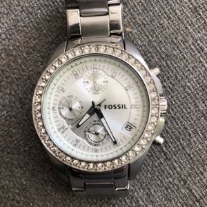 Silver Fossil watch